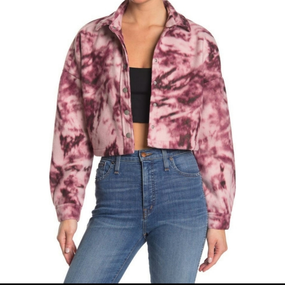 Abound Tie Dye Fleece Crop Jacket